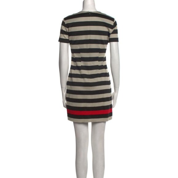 DIANE VON FURSTENBERG DVF Striped Short Sleeve Mini Dress Sz 6 - Picture 4 of 4